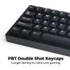 imageCyberPowerPC CK60 White 60 HotSwappable RGB Customizable Mechanical Gaming Keyboard Dampening Foam Aluminum CNC Case wGateron Red Switches and PBT KeycapsBlack