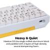 imageCyberPowerPC CK60 White 60 HotSwappable RGB Customizable Mechanical Gaming Keyboard Dampening Foam Aluminum CNC Case wGateron Red Switches and PBT KeycapsWhite
